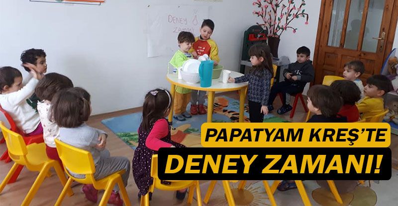 Papatyam Kreş'te deney zamanı