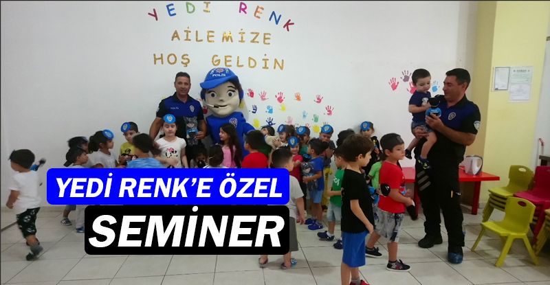 Polisler, anaokulu öğrencilerine seminer verdi